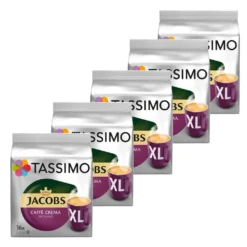 TASSIMO Jacobs Caffè Crema Intenso XL 5er Pack T Discs Kapseln 5 X 16 Getränke -Kaffeegenuss Verkaufsgeschäft 614461b4610f83107af3ccf6a5005537