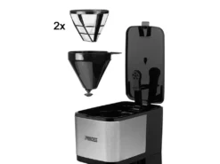 Princess Kaffeemaschine Edelstahl Set Mit Glaskanne Für 12 Tassen & 2x Permanentfilter -Kaffeegenuss Verkaufsgeschäft 61c7bdd18b163ae3de11de7fb2ed9651