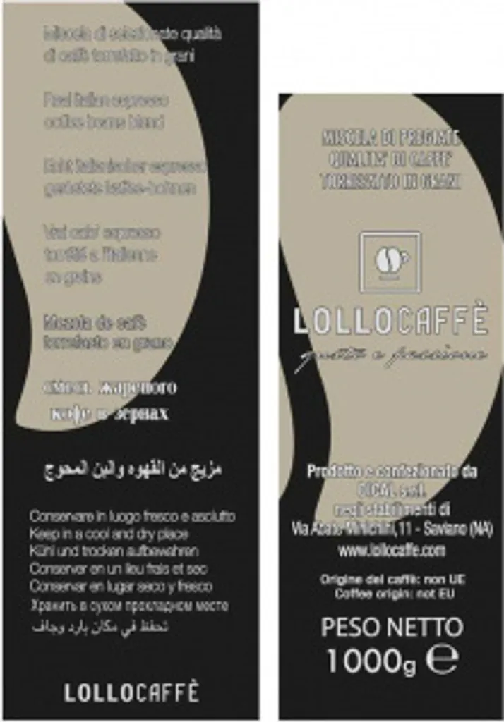 Kaffeebohnen Espresso Schwarz Lollo Caffè 1 Kg X 6 - Lollo Caffè 3 Kaffeebohnen Espresso Schwarz Lollo Caffè 1 Kg X 6 - Lollo Caffè – Bild 3