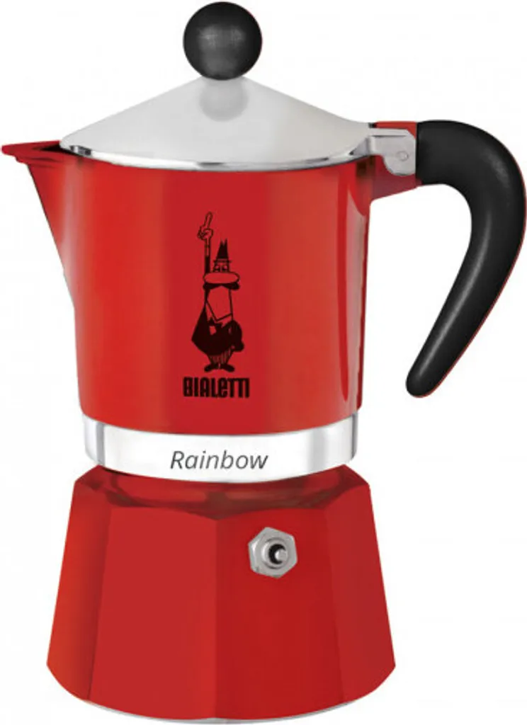 Bialetti Rainbow, Italienische Espresso-Kaffeemaschine, Aluminium, 3 Tassen, Rot 4 Bialetti Rainbow, Italienische Espresso-Kaffeemaschine, Aluminium, 3 Tassen, Rot – Bild 4