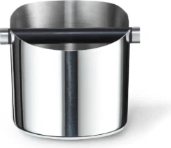 Tchibo Knock-Box Abklopfschale, Für Siebträger Espressomaschine, Zur Leichten Entsorgung Des Feuchten Kaffeesatzes, Silber / Schwarz, Edelstahl Und Gummi