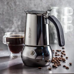 Bialetti Kitty 0,23 L Schwarz, Edelstahl - Italienische Kaffeemaschinen (0,23 L, Schwarz, Edelstahl, 4 Tassen, Edelstahl, Kitty, 1 Stück(e)) -Kaffeegenuss Verkaufsgeschäft 678e0f272ac6eedf0818ae5a98e96182