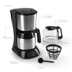 Kaffeemaschine Filter Kaffeemaschine 10 Tassen Thermoskanne Edelstahl Glaskanne -Kaffeegenuss Verkaufsgeschäft 67e0157b0baa77a8f360e00ee2a88e61