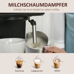 HOMCOM Espressomaschine Kaffeemaschine Aus Edelstahl Siebträgermaschine Mit Milchschäumer 1,5L Wassertank 15 Bar Für Espresso Cappuccino Latte Milchkaffee 850 W -Kaffeegenuss Verkaufsgeschäft 6fdbbf3b71748b7a154ab9f1fb232d3e