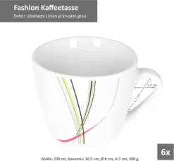 Van Well 18tlg. Kaffeeservice "Fashion" 14 Van Well 18tlg. Kaffeeservice "Fashion" -Kaffeegenuss Verkaufsgeschäft 70dc860fcac5ab0ce64cfe536506a8eb