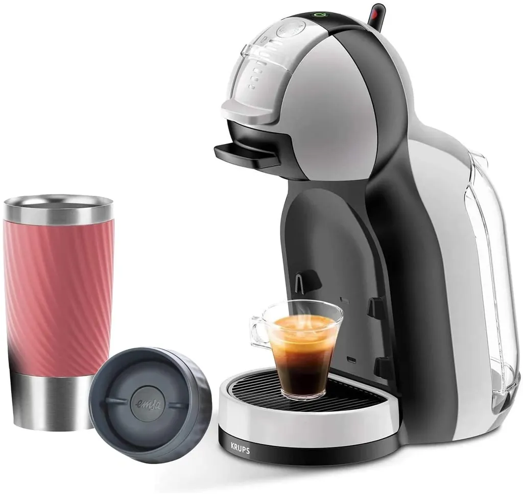 Krups Nescafé Dolce Gusto Kaffeekapselmaschine MiniMe KP123B 15bar 1500W + 1 X Emsa Travel Mug Koralle Hot & Cold Funktion 1 Krups Nescafé Dolce Gusto Kaffeekapselmaschine MiniMe KP123B 15bar 1500W + 1 X Emsa Travel Mug Koralle Hot & Cold Funktion