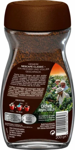 Nescafé® Nescafé Classic | Löslicher Kaffee | 200-g-Glas -Kaffeegenuss Verkaufsgeschäft 788e5dd755b49b0ba490c903350104f0