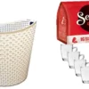 Senseo Kaffeepads Classic Für Geeignet Senseo Und Weitere Kaffeemaschinen Aktion+ 6 Kaffeebecher Mit Henkel Plus Wäschekorbaktion Rattan-Design 27 Liter