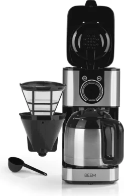 BEEM FRESH-AROMA-SWITCH Filterkaffeemaschine - Thermo Edelstahl 1 L Thermoskanne Bedienrad 24h-Timer 800 W Für 4-8 Tassen Kaffeemaschine Timer -Kaffeegenuss Verkaufsgeschäft 79dc4a11933dabb0479e0b5327052dc8