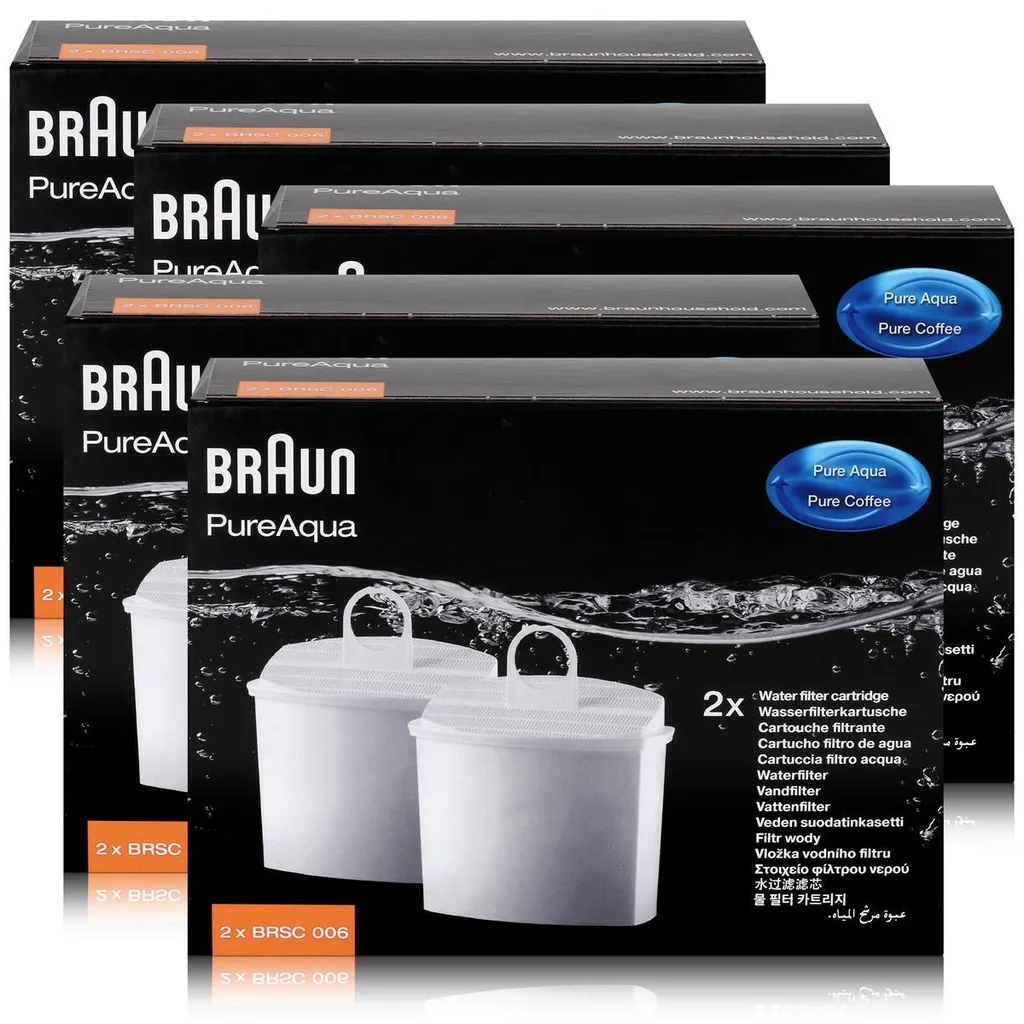 Braun PureAqua Wasserfilterkartusche BRSC006 - Wasserfilter (5er Pack) 1 Braun PureAqua Wasserfilterkartusche BRSC006 - Wasserfilter (5er Pack)