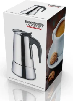 Weis 16979 Espressokocher 9 Tassen, Silber -Kaffeegenuss Verkaufsgeschäft 7c9f062332e21bada713691de0fb742a