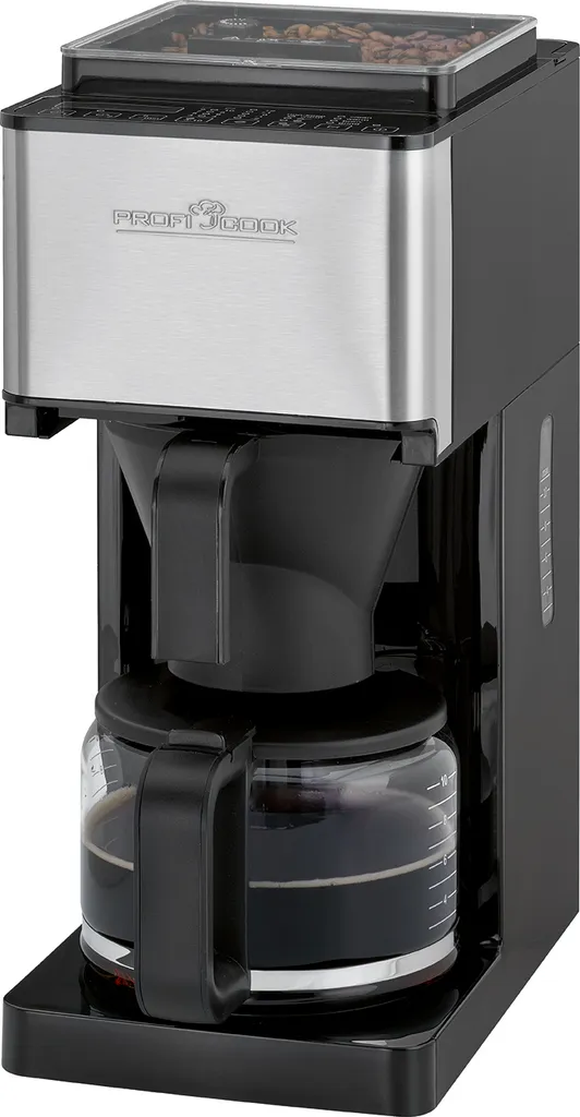 ProfiCook Kaffeeautomat Mit Mahlwerk PC-KA 1138 Edelstahl/schwarz Für 8-10 Tassen 1 ProfiCook Kaffeeautomat Mit Mahlwerk PC-KA 1138 Edelstahl/schwarz Für 8-10 Tassen