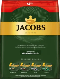 JACOBS Kaffeepads Crema Classic UTZ- 5 X 36 Getränke Pads Vorteilspack -Kaffeegenuss Verkaufsgeschäft 7d882e32fb753942dec2700e472eb96c