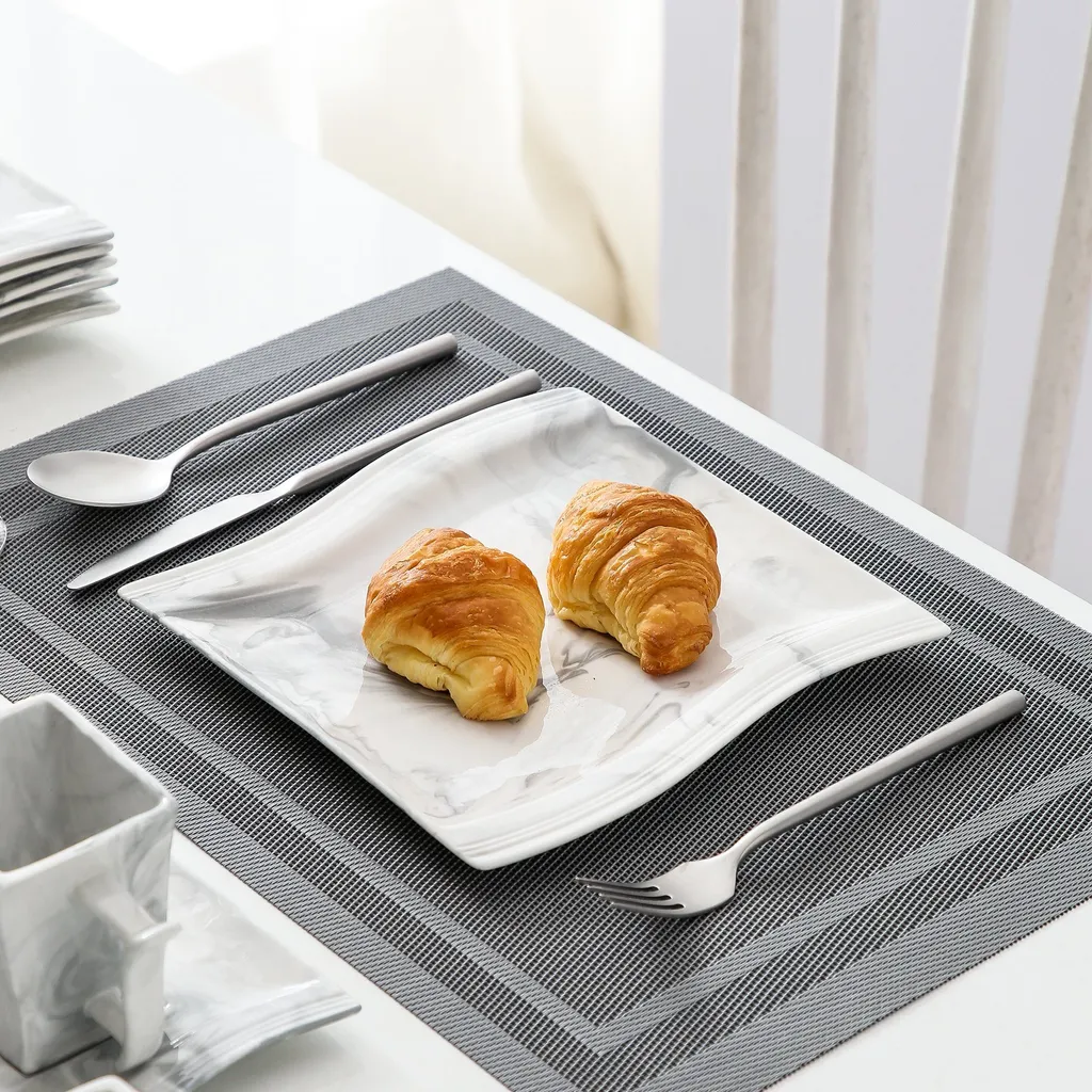 MALACASA, Serie Flora, 36 Tlg. Marmor Porzellan Kaffeeservice Geschirrset Mit 12 Kuchenteller, 12 Tasse 220ml, 12 Untertasse Für 12 Personen 4 MALACASA, Serie Flora, 36 Tlg. Marmor Porzellan Kaffeeservice Geschirrset Mit 12 Kuchenteller, 12 Tasse 220ml, 12 Untertasse Für 12 Personen – Bild 4