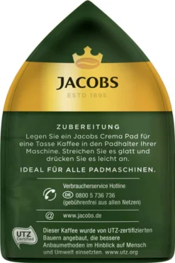 JACOBS Pads Crema Classic 270 Getränke - 15x18 Kaffeepads Senseo Kompatibel -Kaffeegenuss Verkaufsgeschäft 7f1a493f2b323a62bc81f2e3295f8416