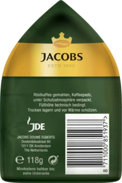 JACOBS Pads Crema Kräftig 5 X 18 Getränke - 90 Kaffeepads Senseo Kompatibel 12 JACOBS Pads Crema Kräftig 5 X 18 Getränke - 90 Kaffeepads Senseo Kompatibel -Kaffeegenuss Verkaufsgeschäft 883551717d75ece917fbc3715750c360