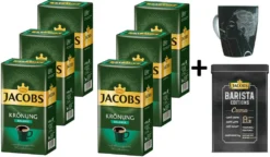 JACOBS Filterkaffee Krönung Balance 6 X 500 G Kaffee Gemahlen + 1 Becher+ 1 Dose