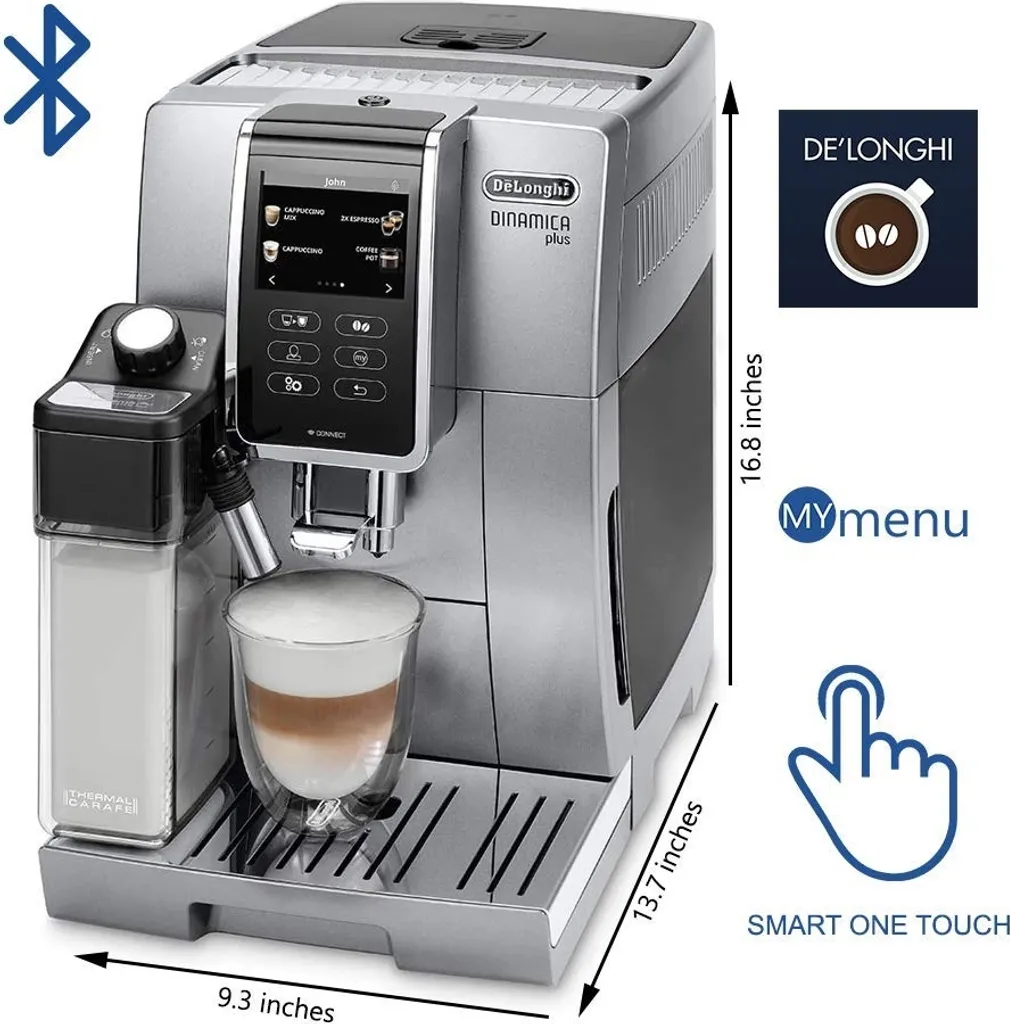 De'Longhi DeLonghi ECAM 370.95 S Dinamica Plus Kaffeevollautomat Silber 4 De'Longhi DeLonghi ECAM 370.95 S Dinamica Plus Kaffeevollautomat Silber – Bild 4