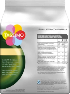 Tassimo Kapseln Jacobs Typ Latte Macchiato Vanilla | 8 Kaffeekapseln -Kaffeegenuss Verkaufsgeschäft 8d325224340800e82853dbe2be91f788
