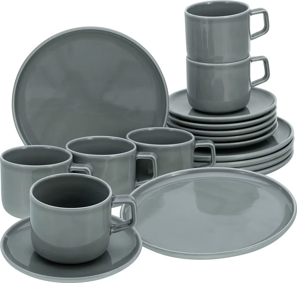CreaTable 16734 Kaffeeservice Chef Collection Für 6 Personen, Porzellan, Grau (1 Set, 18-teilig) 6 CreaTable 16734 Kaffeeservice Chef Collection Für 6 Personen, Porzellan, Grau (1 Set, 18-teilig) – Bild 6