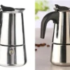 EDELSTAHL Espressokocher Espresso Maker 2 Tassen Espressokanne Kaffee