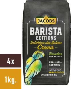JACOBS Kaffeebohnen Barista Editions Crema Do Brasil 4 X 1 Kg Geröstete Bohnen -Kaffeegenuss Verkaufsgeschäft 90b5544119645e8574c4433ffc1193c5