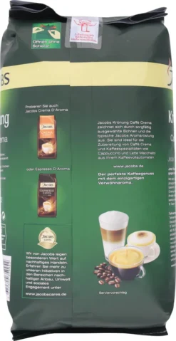 Jacobs Krönung Crema | Ganze Bohne | 1000g -Kaffeegenuss Verkaufsgeschäft 91c66d0b4175c4665d4fbbe6bb4adf02