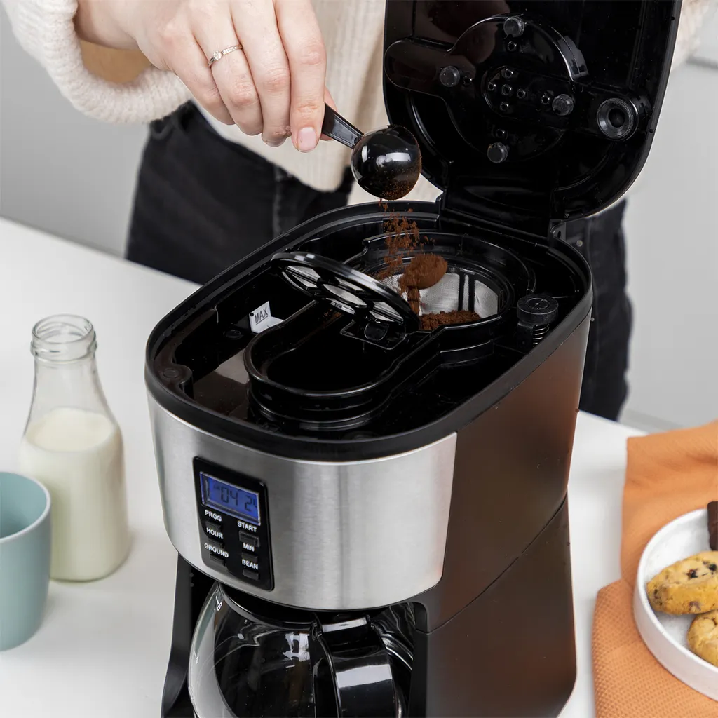 Tristar Kaffeemaschine Mit Mahlwerk CM-1280 650 W 0,75 L Schwarz 12 Tristar Kaffeemaschine Mit Mahlwerk CM-1280 650 W 0,75 L Schwarz – Bild 12