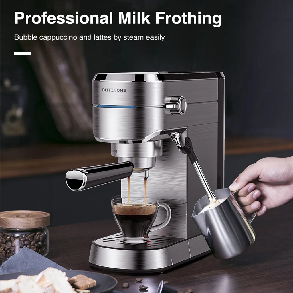 BlitzHome Espresso Maschine Kaffeemaschine Cappuccinomaschine Milchaufschäumer Espressomaschinen 3 BlitzHome Espresso Maschine Kaffeemaschine Cappuccinomaschine Milchaufschäumer Espressomaschinen – Bild 3