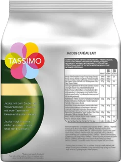 Tassimo Jacobs Café Au Lait 5er Pack, Kaffee, Kaffeekapsel, Milchkaffee Aus Gemahlenem Röstkaffee, 80 T-Discs / Portionen 8 Tassimo Jacobs Café Au Lait 5er Pack, Kaffee, Kaffeekapsel, Milchkaffee Aus Gemahlenem Röstkaffee, 80 T-Discs / Portionen -Kaffeegenuss Verkaufsgeschäft 99f57c0078e24bd6d1dc6d5a09ec7261