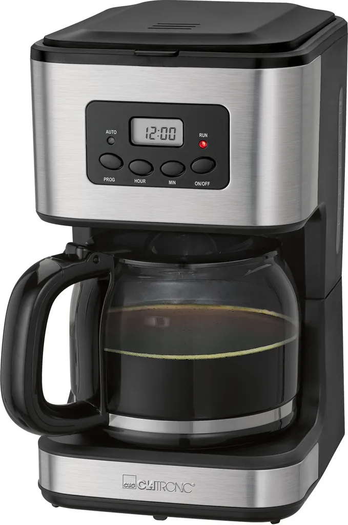 Clatronic KA 3642 Kaffeefiltermaschine Für 12-14 Tassen 1,5 L, Programmierbare 24-Stunden LCD-Digital-Zeitschaltuhr, Edelstahlfront 1 Clatronic KA 3642 Kaffeefiltermaschine Für 12-14 Tassen 1,5 L, Programmierbare 24-Stunden LCD-Digital-Zeitschaltuhr, Edelstahlfront