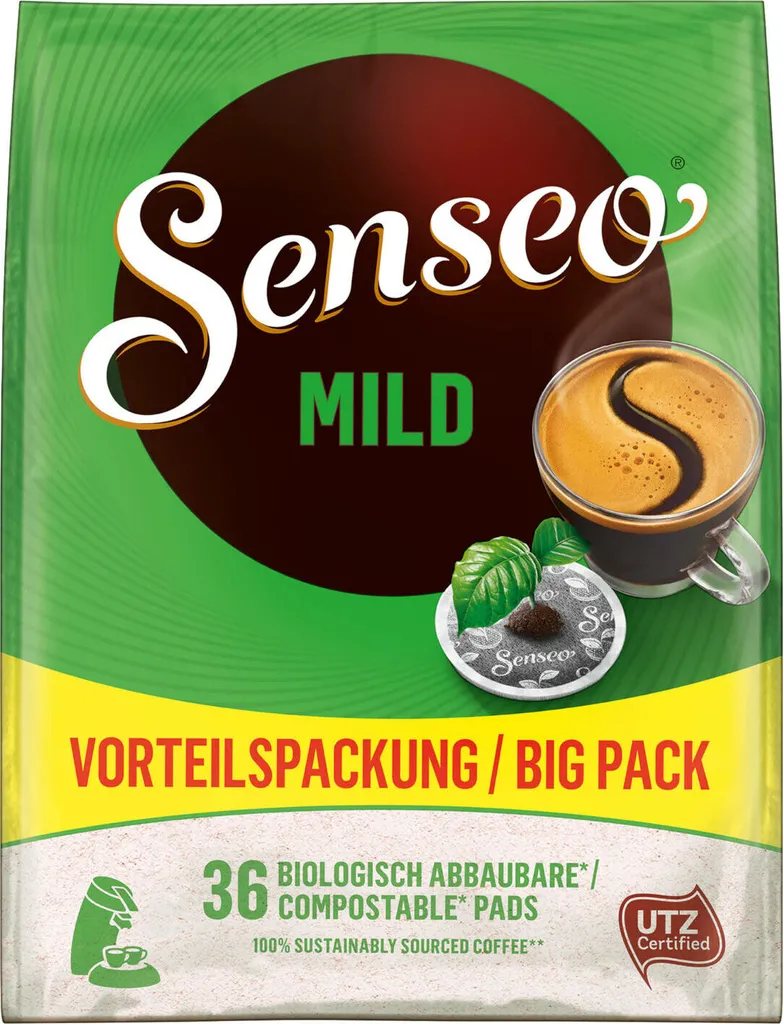 SENSEO Pads Mild UTZ 10 X 36 Kaffeepads Vorratspack - 360 Getränke 2 SENSEO Pads Mild UTZ 10 X 36 Kaffeepads Vorratspack - 360 Getränke – Bild 2