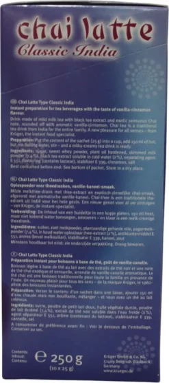 Krüger You Chai Latte Typ Vanille-Zimt Classic India Extra Cremig | 10 Portionen -Kaffeegenuss Verkaufsgeschäft 9f1509446e045314aaed104f4856f7e8