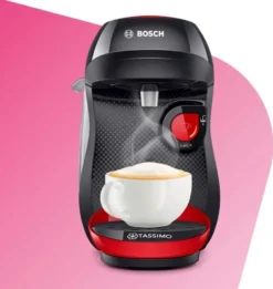TASSIMO Kaffeekapselmaschine Happy TAS1003, Rot -Kaffeegenuss Verkaufsgeschäft a089488e77e41efa20d9d9e9e51e1a77