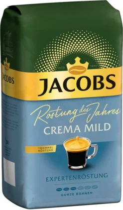 JACOBS Kaffeebohnen Expertenröstung Crema Mild Röstung Des Jahres 2 X 1 Kg + 1 Aluminium Dose Barista Design -Kaffeegenuss Verkaufsgeschäft a2ad79046dcf876d83cc5bf894048ff3 1