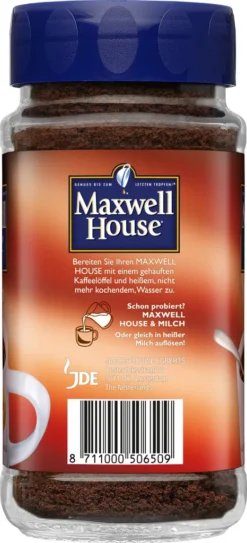 Maxwell House Klassisch, Löslicher Kaffee, 200g-Glas -Kaffeegenuss Verkaufsgeschäft a43deb333c449eaa4933694c19d48939