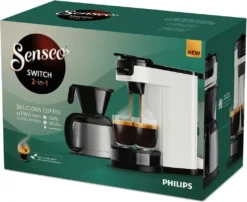 Kaffeemaschine 2 In 1 Senseo Switch Philips HD6592/05, 2 In 1 Mit Filter Und Pod, Isolierte Verse, Crema Plus -Kaffeegenuss Verkaufsgeschäft a53421e74039bc76525a24c12fb4d5dd
