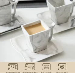 MALACASA, Serie Flora, 36 Tlg. Marmor Porzellan Kaffeeservice Geschirrset Mit 12 Kuchenteller, 12 Tasse 220ml, 12 Untertasse Für 12 Personen 9 MALACASA, Serie Flora, 36 Tlg. Marmor Porzellan Kaffeeservice Geschirrset Mit 12 Kuchenteller, 12 Tasse 220ml, 12 Untertasse Für 12 Personen -Kaffeegenuss Verkaufsgeschäft a767c3c01b22b9af2b08cf9e02113724