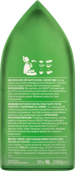 SENSEO Pads Mild UTZ 10 X 36 Kaffeepads Vorratspack - 360 Getränke 13 SENSEO Pads Mild UTZ 10 X 36 Kaffeepads Vorratspack - 360 Getränke -Kaffeegenuss Verkaufsgeschäft a7b0b9329d7769d040c6a1fb7e8fe014