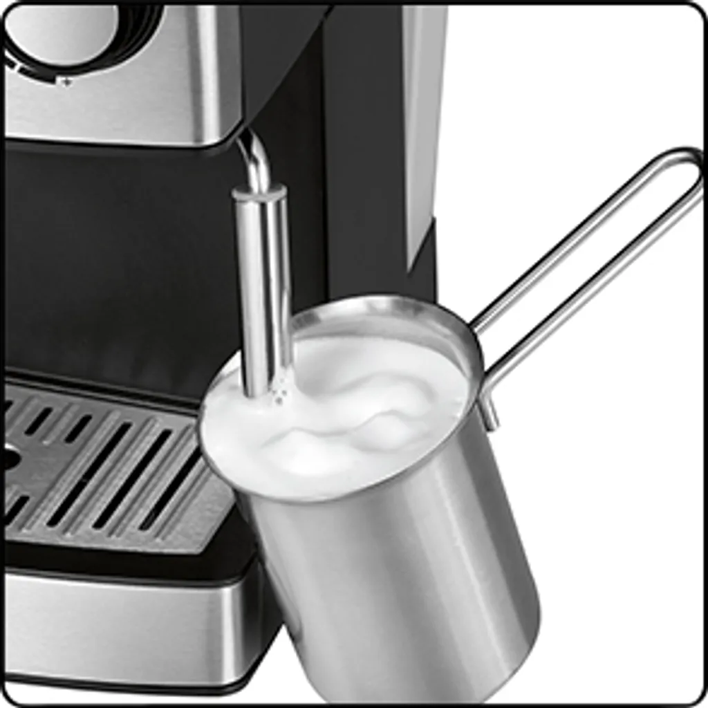 Clatronic ES 3643 Espresso- Und Cappuccino-Automat, 15 Bar Pumpdruck, Tassenvorwärmfunktion, Mit Aufschäum- Und Heißwasserfunktion 9 Clatronic ES 3643 Espresso- Und Cappuccino-Automat, 15 Bar Pumpdruck, Tassenvorwärmfunktion, Mit Aufschäum- Und Heißwasserfunktion – Bild 9