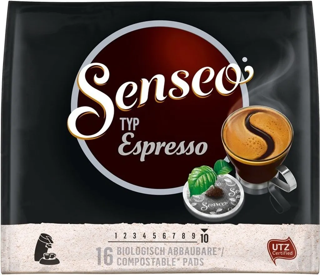 Senseo, Kaffeepads, Espresso 16 Er, 111 G UTZ 1 Senseo, Kaffeepads, Espresso 16 Er, 111 G UTZ
