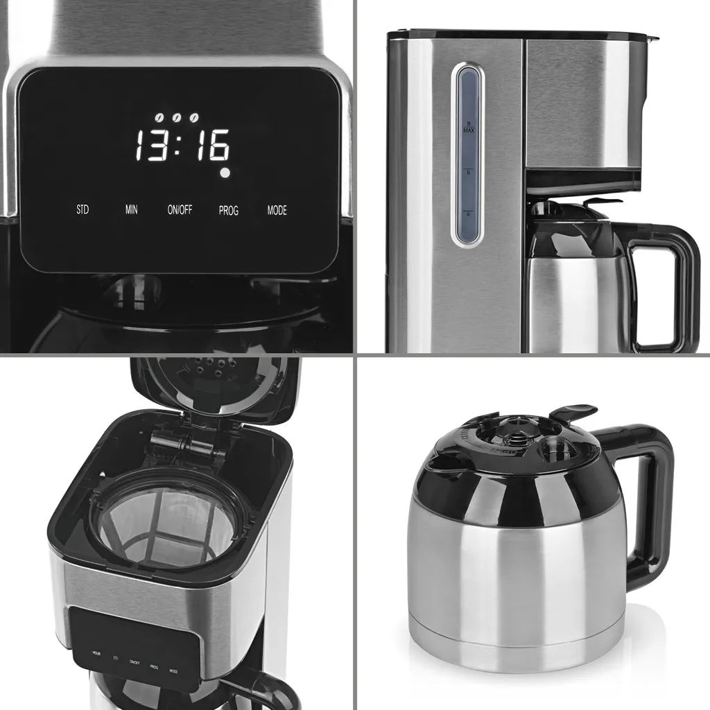 Kaffeemaschine Thermoskanne Filterkaffeemaschine 8 Tassen Timer Touch Display 6 Kaffeemaschine Thermoskanne Filterkaffeemaschine 8 Tassen Timer Touch Display – Bild 6