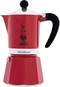 Bialetti Rainbow, Italienische Espresso-Kaffeemaschine, Aluminium, 3 Tassen, Rot 23 Bialetti Rainbow, Italienische Espresso-Kaffeemaschine, Aluminium, 3 Tassen, Rot -Kaffeegenuss Verkaufsgeschäft ad0562b2233c3350ed971b39958ffcec