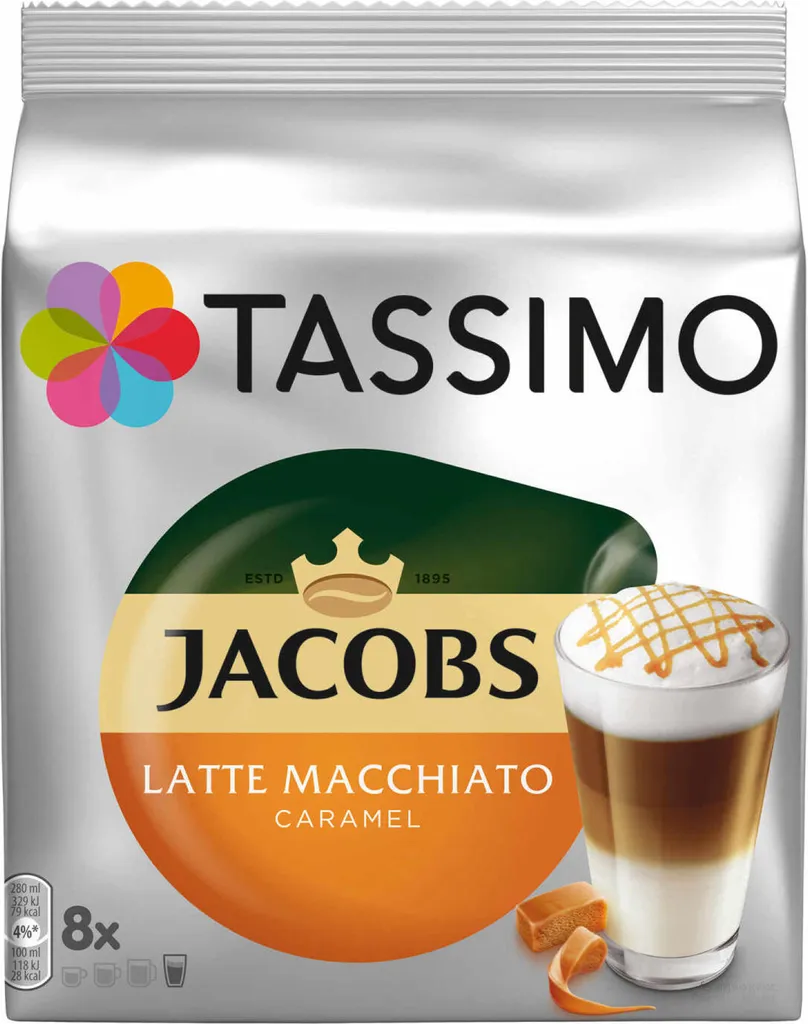 TASSIMO Jacobs Latte Macchiato Caramel 5er Pack T Discs Kapseln 5 X 8 Getränke 1 TASSIMO Jacobs Latte Macchiato Caramel 5er Pack T Discs Kapseln 5 X 8 Getränke