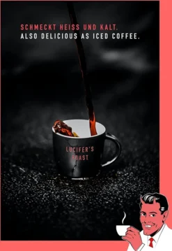 LUCIFER'S ROAST 4x1kg Espresso By KIQO Aus Italien - Starke Kaffeebohnen Für Kaffeevollautomaten Und Siebträger - Säurearm - 100% Robusta (ganze Bohnen, 4x1kg) -Kaffeegenuss Verkaufsgeschäft b115f2fb01b217c71a196e369658d405