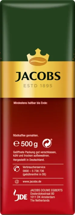 Jacobs Filterkaffee Meister Röstung | Gemahlen | 500g -Kaffeegenuss Verkaufsgeschäft b1cf02c679eba592bbcc6f0c67d3ee2f