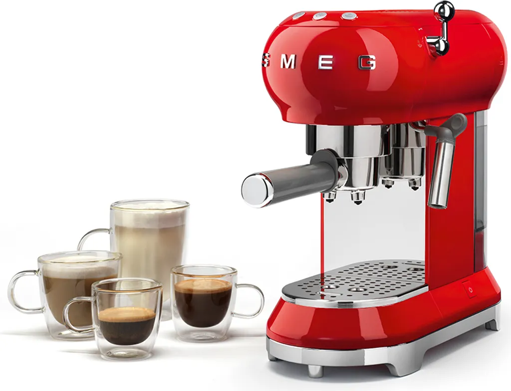 SMEG Espresso Kaffeemaschine Rot ECF01RDEU 4 SMEG Espresso Kaffeemaschine Rot ECF01RDEU – Bild 4