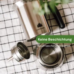 Espressokocher Edelstahl 4 Tassen Induktion / Mokkakanne Inkl. Ersatzdichtung / Mokkakocher (200ml Füllmenge) -Kaffeegenuss Verkaufsgeschäft b631cf1f54415d69669988ea915a7dd6 1
