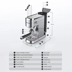 BlitzHome Espresso Maschine Kaffeemaschine Cappuccinomaschine Milchaufschäumer Espressomaschinen 16 BlitzHome Espresso Maschine Kaffeemaschine Cappuccinomaschine Milchaufschäumer Espressomaschinen -Kaffeegenuss Verkaufsgeschäft bc9c61bde93f18470319f3eaba29e7ca