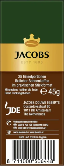 JACOBS Espresso Löslicher Kaffee 12er Pack - 12 X 25 Sticks -Kaffeegenuss Verkaufsgeschäft be6a9d5507e6f842196145add36453c2